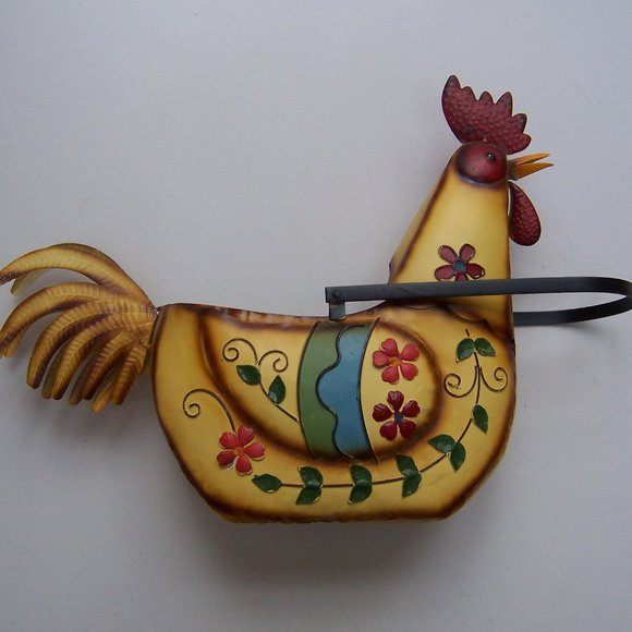 Muliti-Use Tin Rooster Decoration - Picture 2 of 5